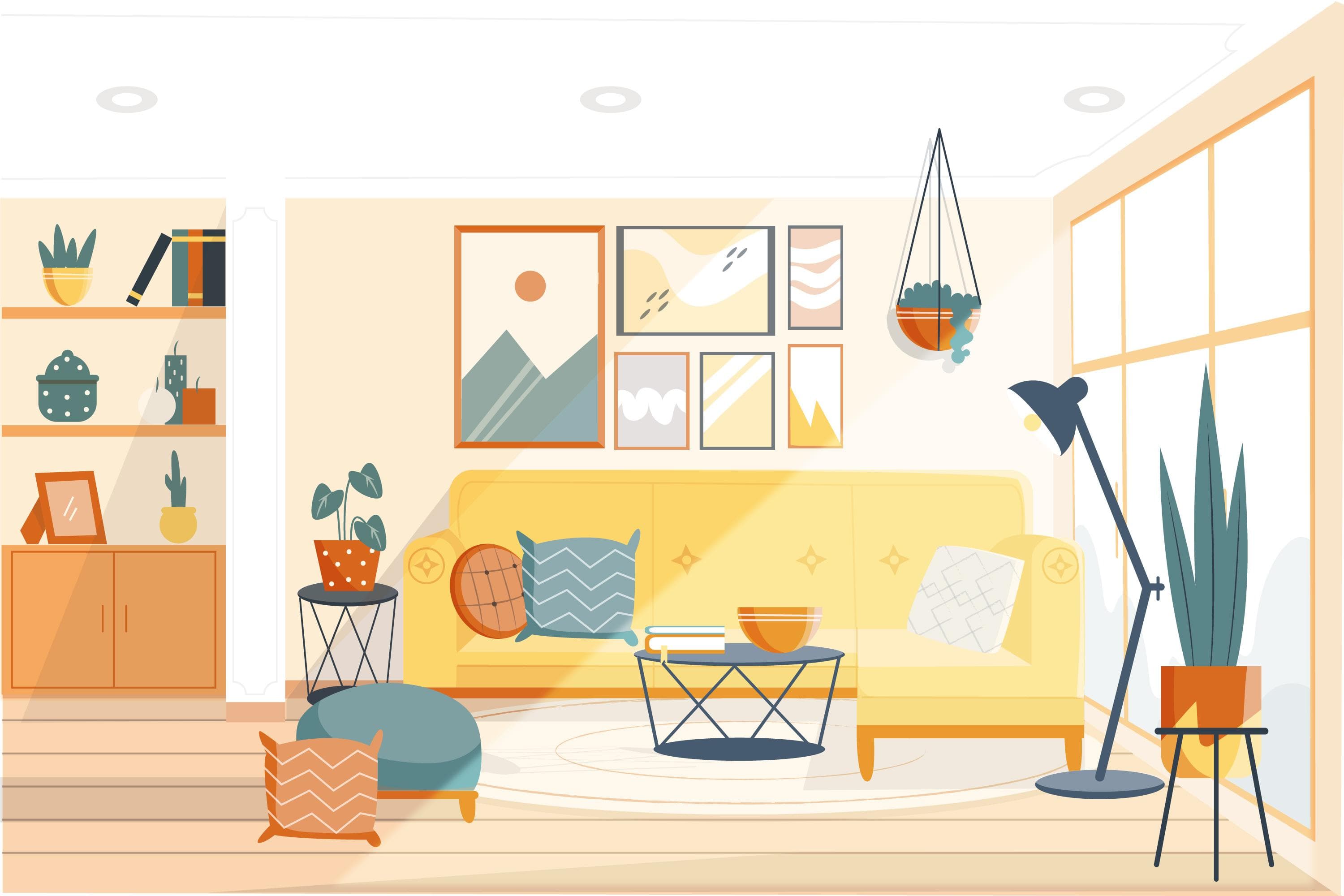 Living room illustration